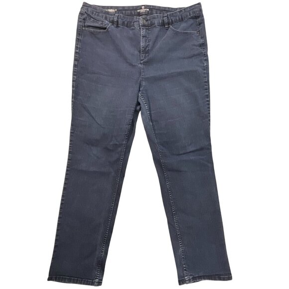 Liz‎ Claiborne Jeans Womens 20W Original Fit Tapered Leg Blue Stretch Comfort - Picture 1 of 9